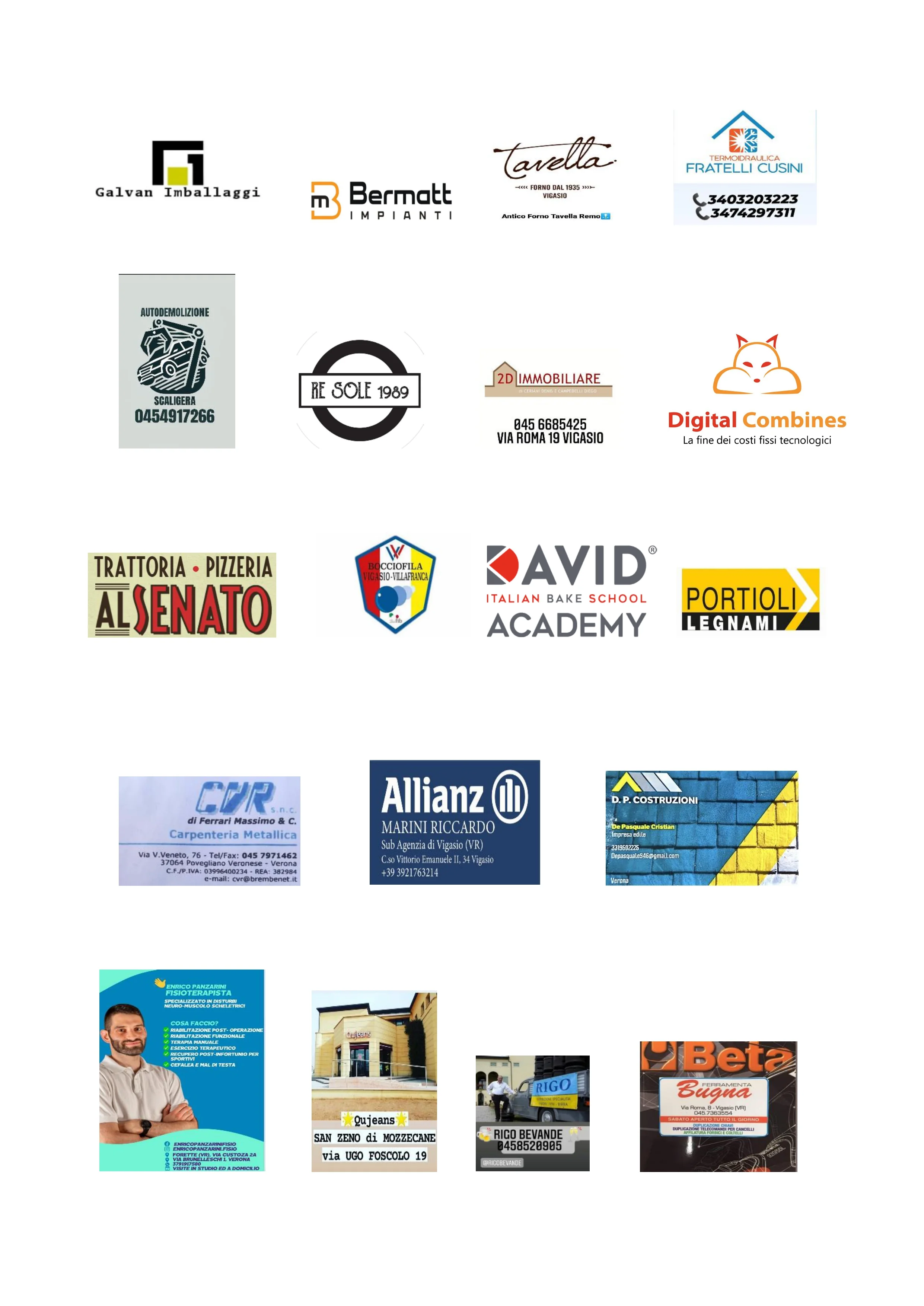 Sponsor Galacticos Vigasio - Partner e Sostenitori 2025